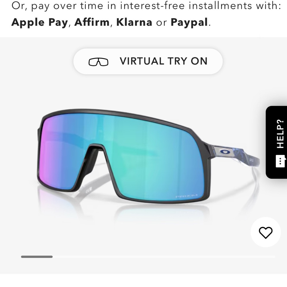 Oakley Sutro Prizm Sapphire Lenses, Matte Black Frame Sunglasses, 9406